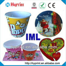 2015 high quality first class custom IML In Mold Label cup